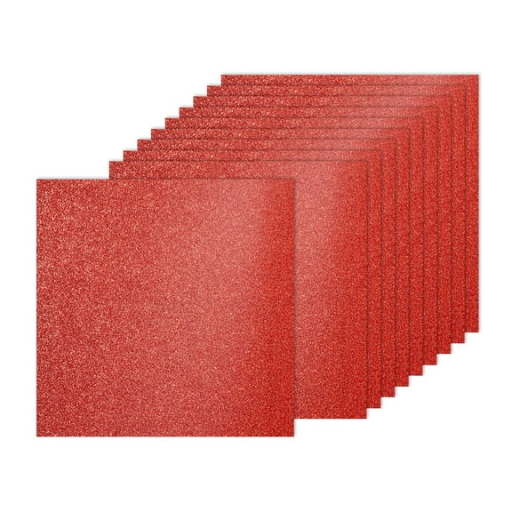 20Sheets Dark Red Glitter Cardstock, 12x12In Glitter Paper Card Stock Shiny Scrapbook 250gsm Sparkly Paper Large Shimmer for Crafts Scrapbook DIY Art Wedding Party