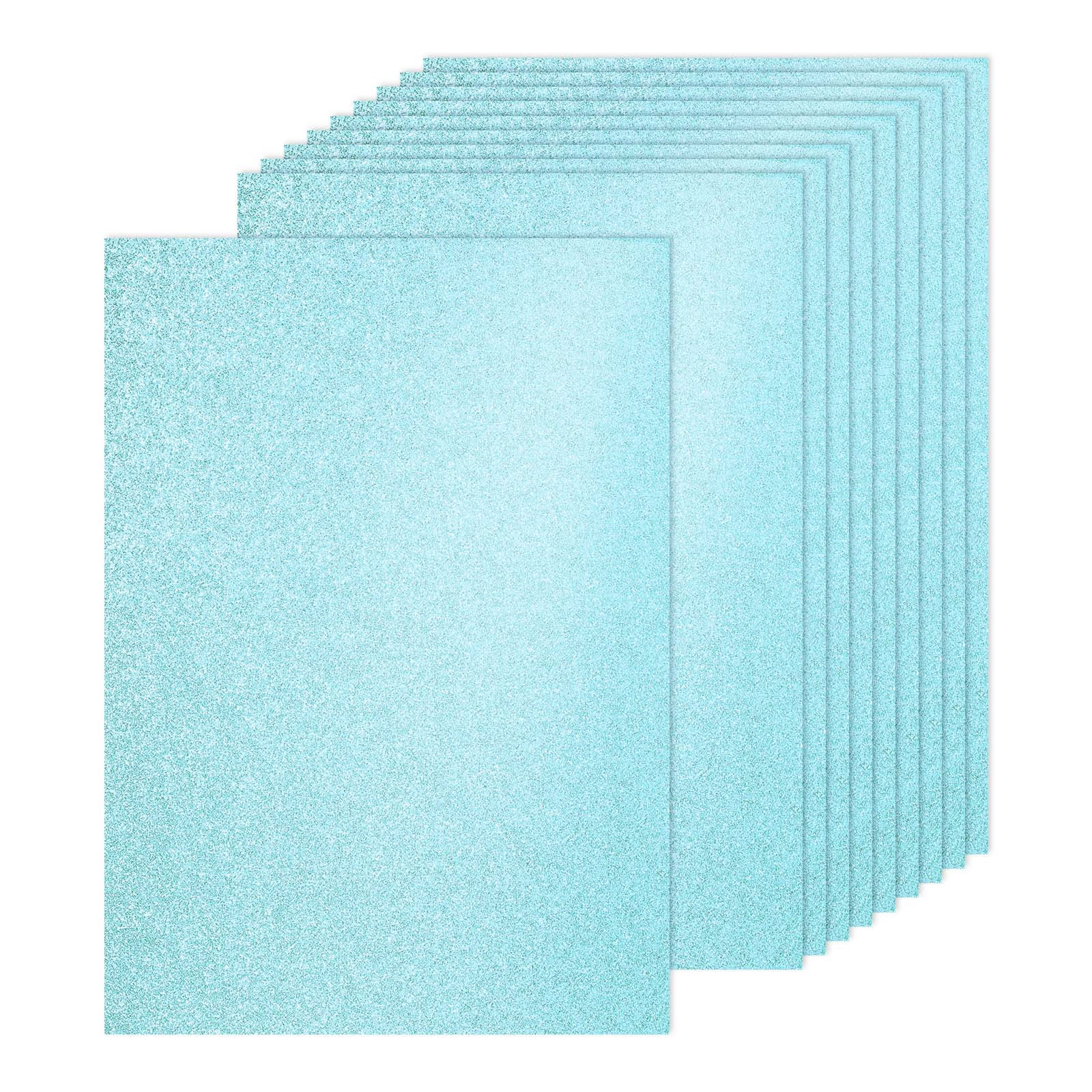 20Sheets Lake Blue Glitter Cardstock, 8.3x11.7 in A4 Glitter Paper Card Stock Shiny Scrapbook 250gsm Sparkly Paper Large Shimmer for Crafts Scrapbook DIY Art Wedding Party