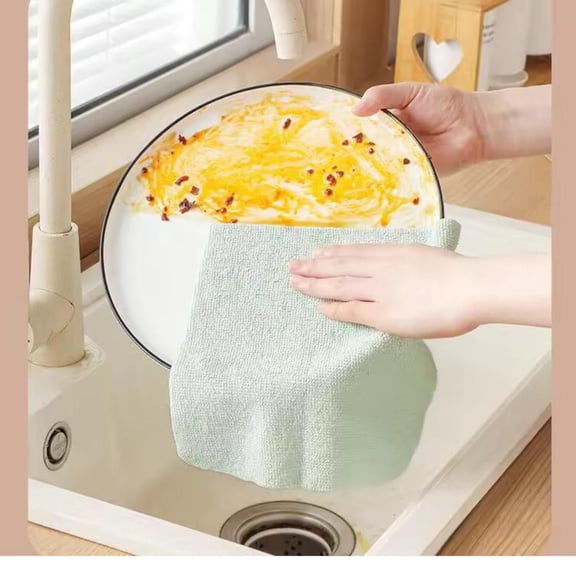 20Sheets Microfiber Cleaning Towels,Multi-Purpose Reusable Cleaning Rags,Ultra Absorbent Washable Microfiber Cleaning Cloth for Kitchen,Home & Car Cleaning,Streak-Free Towels for Dishes,Glass,Counter