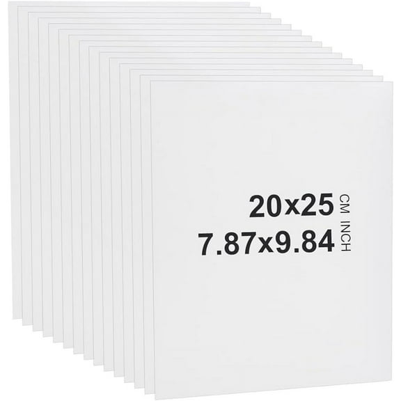 20Sheets White Mats Matboards 8x10 inch Backing Boards Acid Free Backerboards for 10 inch Photos Art Picture Framing