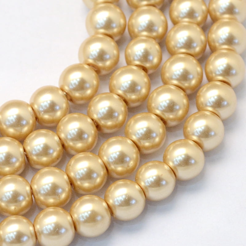 20Strand Baking Painted Pearlized Glass Pearl Round Bead Strands BurlyWood 4~5mm Hole: 1mm about 200~210pcs/strand 31.4 inch