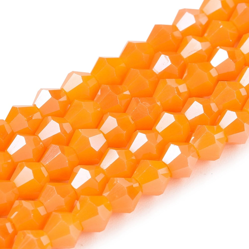 20Strand Opaque Solid Color Electroplate Glass Beads Strands Faceted ...
