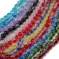 thumbnail image 1 of 20Strand Transparent Baking Painted Glass Beads Strands Round Mixed Color 8.5x7.5mm Hole: 1.5mm about 107~109pcs/strand, 1 of 4