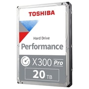 Toshiba X300 PRO 20TB High Workload Performance for Creative Professionals 3.5-Inch Internal Hard Drive Up to 300 TB/Year Workload Rate CMR SATA 6 GB/s 7200 RPM 512 MB Cache - HDWR62AXZSTB