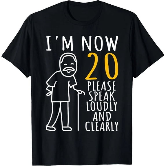 20Th Birthday For Him, I'M Now 20 Years Old, Cool Bday T-Shirt Unisex S-5XL Hot Trending Shirt, Vintage Birthday Gift