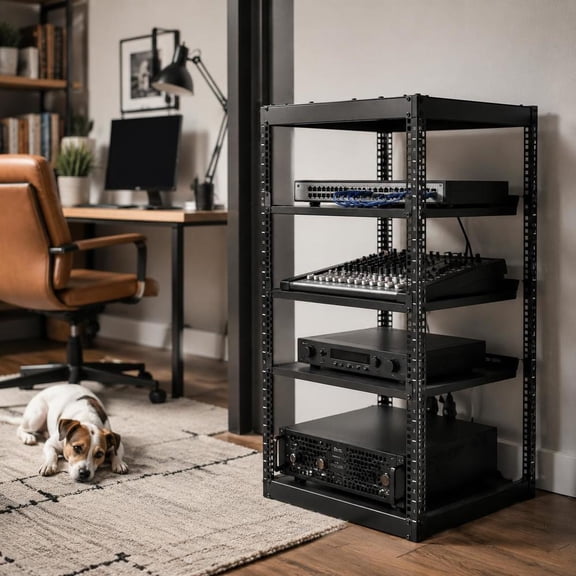 20U Open Frame Network Rack, 23 in Depth, Wall Mounted or Floor Standing Server Rack, Heavy Duty 4 Post