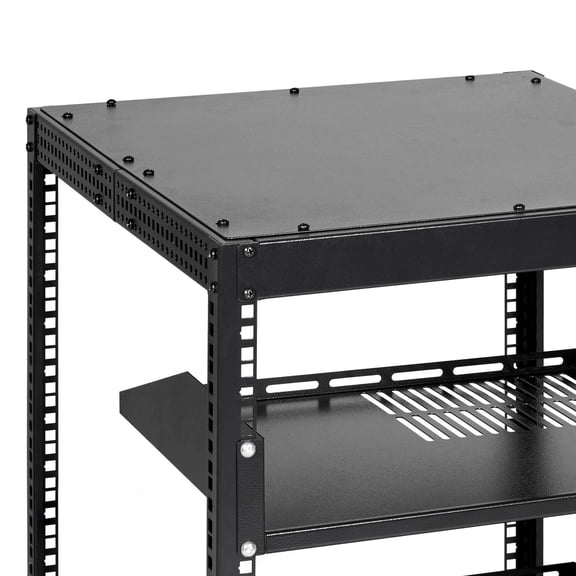 20U Open Frame Server Rack, 23-40 in Adjustable Depth, Free Standing or Wall Mount Network Server Rack, 4 Post AV Rack with Casters, Holds All Your Networking IT Equipment AV Gear Router Modem