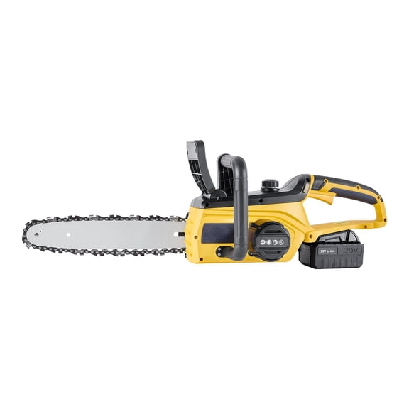 20V 12 Inch Brushless Cordless Chainsaw with 4.0Ah Battery and Rapid Charger for Tree Felling Wood Cutting Pruning Trimming