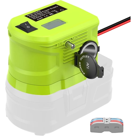 20V to 12V Step Down Converter for Ryobi 18V Power Wheel Battery Adapter& Cigarette Lighter Adapter,Voltage Reducer Transformer for Golf Cart RC Car DIY Toy