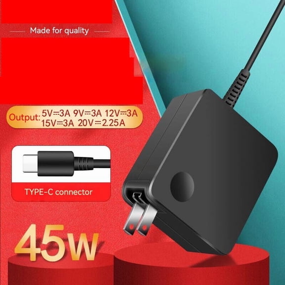 20V 2.25A 45W Type-C Laptop AC Adapter Charger for Acer Chromebook Spin 7 SP714,11 CP311,13 CB5-311 CB713,14 CP5-471,15 CP315, CP511 CB311,511 R752T,512 R851TN,D651N R751T