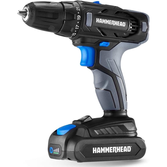 20V 2-Speed Cordless Drill Driver Kit with 1.5Ah Battery and Charger - HCDD201