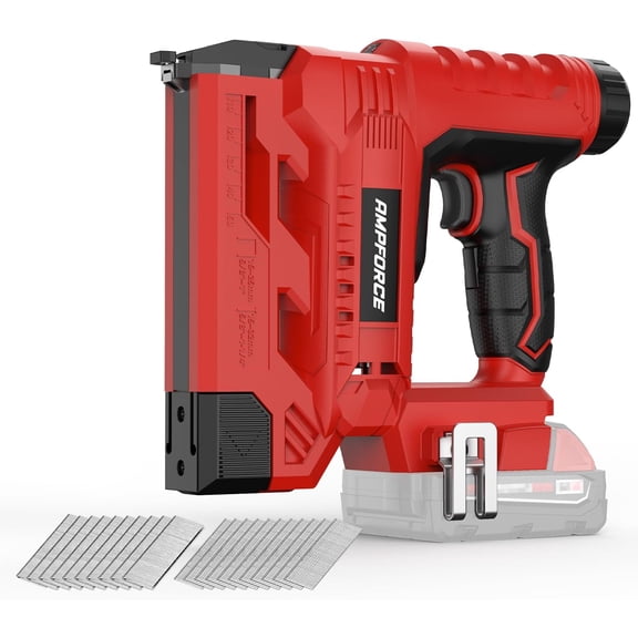 20V 2-in-1 Brad Nailer, for MiIwauke 18V Battery, with 1600Pcs Staples and Nails