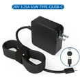 thumbnail image 1 of 20V 3.25A 65W Type-C Laptop AC Adapter Charger for Lenovo X1c 2017 ADLX65YLC3AED ,L480 20LS， X1t 2ND Gen (20JB20JC) ,E480 20KQ， 11E 5TH Gen (20LR20LQ) ,P51S 20HB，SA10M13946 01FR030,Noir 630-12Q35, 1 of 6