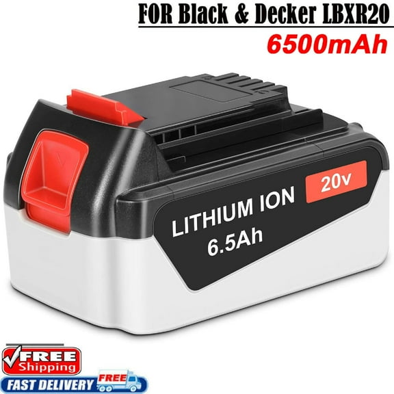 20V 6.5Ah Lithium-Ion Battery for Black & Decker 20 Volt LB20 LBX20 LBXR20