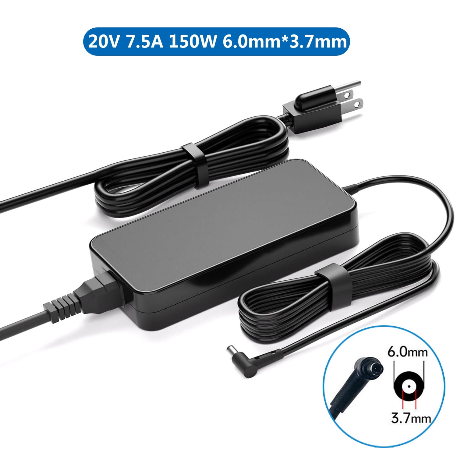 20V 7.5A 150W 6.0mm*3.7mm Laptop AC Adapter Charger for Asus HHP-150CH ...