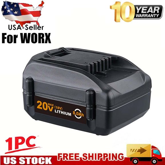20V 8.0AH WA3520 Battery Replacement for Worx Lithium Battery WA3525 WG151s WG155s WG251s WG255s WG540s WG545s WG890 WG891 Compatible with PowerShare Cordless Tools