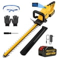 thumbnail image 1 of Hedge Trimmer Cordless,UNTIMATY 21V Electric Bush Trimmer with Rotatable Handle,Brushless Motor Trimmers Battery Powered, for Shrub Cutting,Trimming,Yellow, 1 of 10