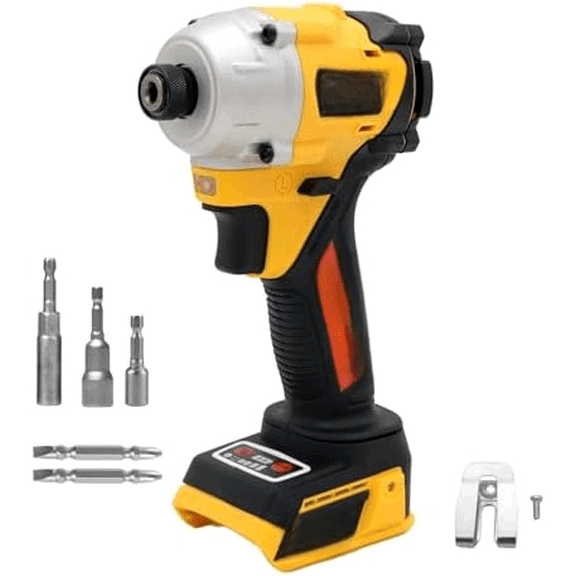 20V Brushless Impact driver,With reverse automatic stop 184 in-lbs, 3800 IPM, 1/4" Hexagonal insert, 4 working modes, Kit for Brick Wall, Metal, Wood.$$Tools & Hardware Other