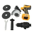thumbnail image 1 of 20V Cordless 2-in-1 Power Tool Combo Kit (No Battery/Charger), Brushless Motor Electric Drill & Angle Grinder Set for Drilling, Cutting, Sanding, Polishing, Screwing, 1 of 5