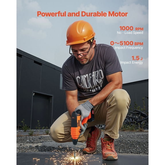 20V Cordless Hammer Drill, Lithium-Ion 0.6 Inch Rotary Hammer Driver, SDS-Plus Electric Lightweight Power Tool Kit with Battery and Charger, 2 Functions, 1000 RPM, 5100 BPM