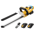 thumbnail image 1 of 20V Cordless Hedge Trimmer, 3000RPM Electric Bush Trimmer with Dual-Action Blade, 180° Rotatable Handle, 5/8'' Blade Gap, 2×2.0Ah Battery Included, 1 of 5