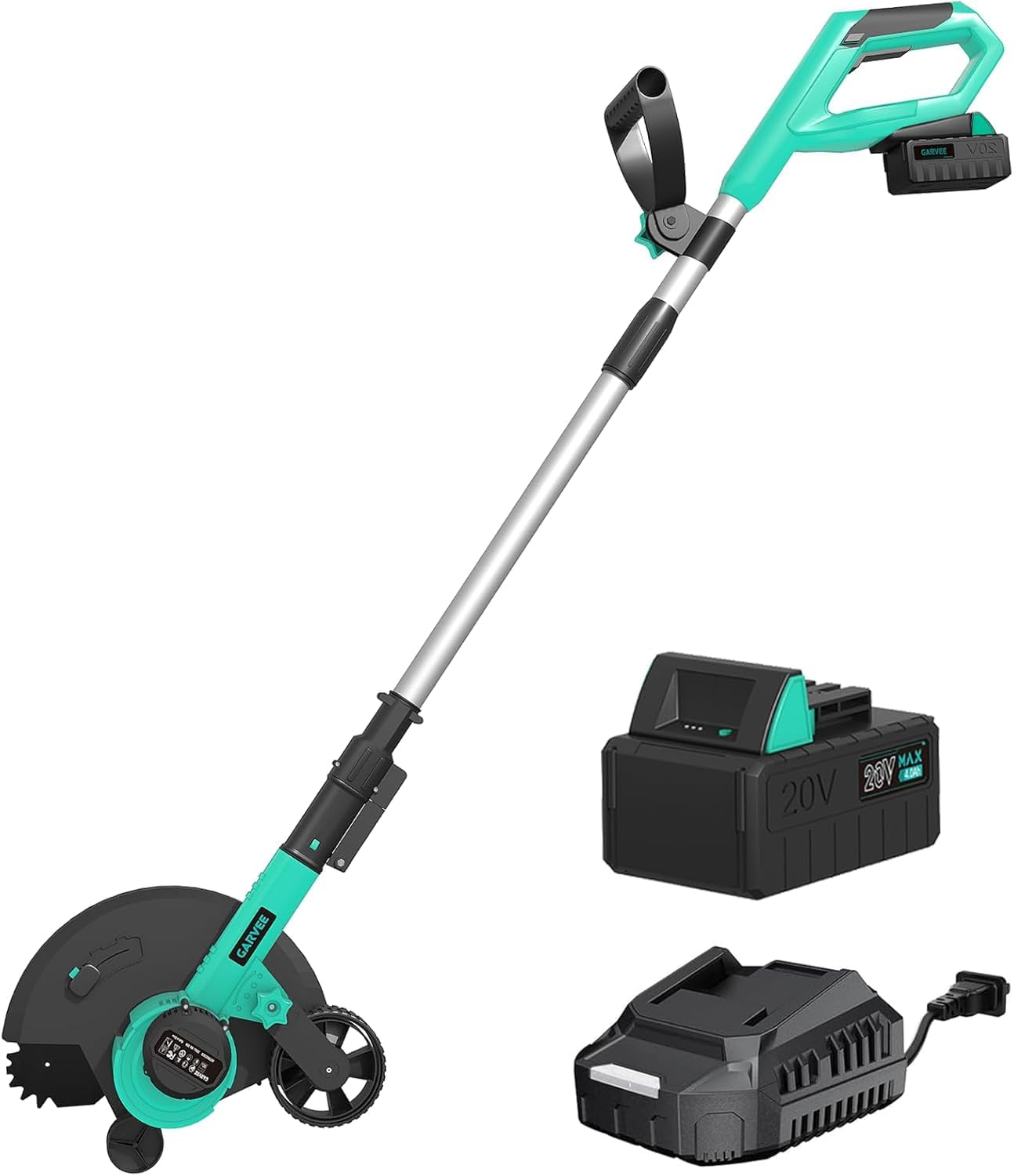 20V Cordless Lawn Edger 4.0Ah Powerful Battery, Lightweight Grass Cutting Machine for Precise Lawn Edging