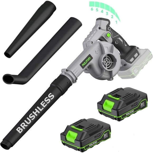 20V Cordless Leaf Blower, 120MPH Electric Blower with 2 Batteries & Charger, Lightweight Yard Tools for Lawn Care, Patio, Backyard, Garden, Grass Blower for Floor and Outdoor Use