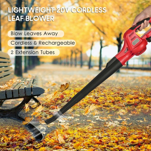 20V Cordless Leaf Blower, Rechargeable & Lightweight, Includes Lithium