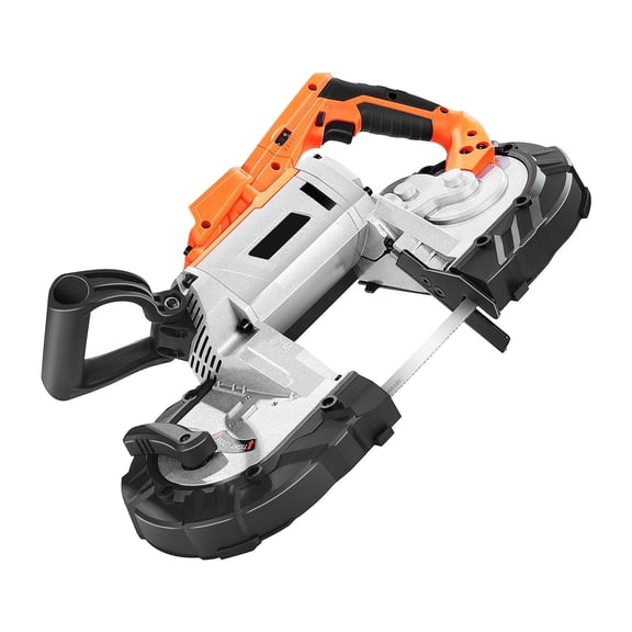 20V Cordless Portable Band Saw 5 Inch Deep Cut 360W Brushless Motor Compact Portaband with Hang Hooks 0 to 120 m per min Variable Speed for Cutting Metal Wood Bare Tool