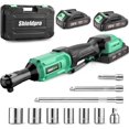 thumbnail image 2 of Villdomall 3/8" Extended Cordless Ratchet Wrench Kit – 45 Ft-lbs, 400 RPM, 2x 18V Li-Ion Batteries & 7 Sockets, Brushless Motor 2 of 5