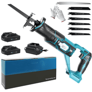 NEWONE Reciprocating Saw Cordless 20V 2 2.0Ah Batteries 0-2700 SPM Brushless Sawzall LED Working Light 7pcs Saw Blades for Wood PVC Metal Cutting