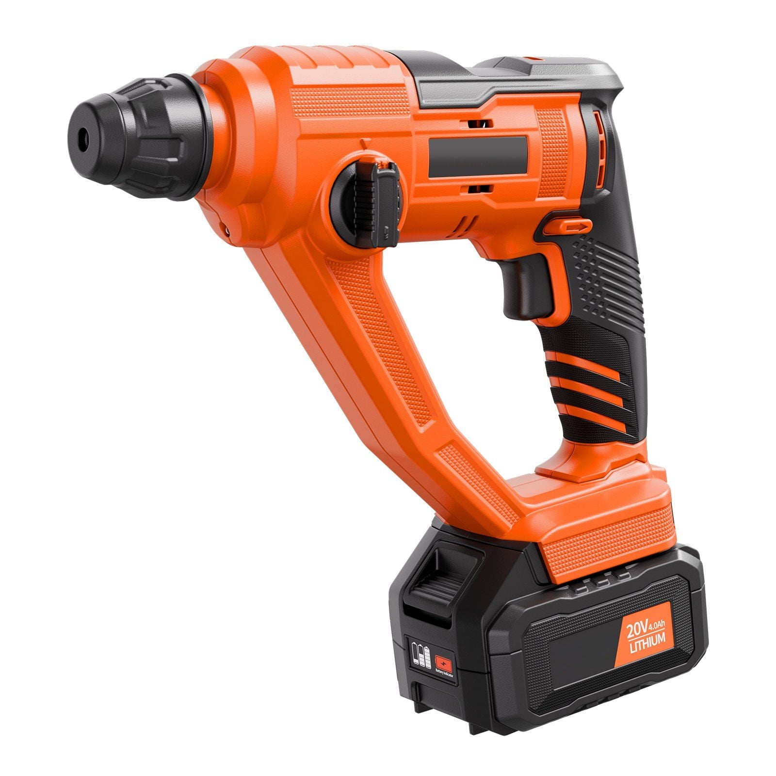 20V Cordless SDS-Plus Rotary Hammer Drill Kit (0-1000 RPM) with 2 Functions (Hammer & Drill), 0.6 Inch Capacity, Includes Battery, Charger & Carry Case