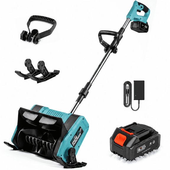Vetoper 20V Cordless Snow Shovel with 10-12" Clearing Width, Lightweight Snow Thrower for Driveways, Sidewalks & Porches