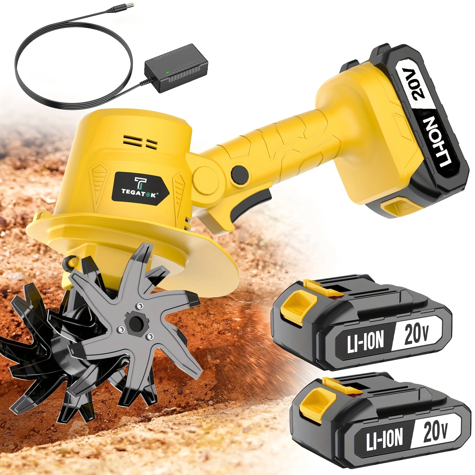 20V Cordless Tiller Cultivato