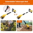 thumbnail image 1 of TeqHome Cordless Electric Garden Tiller 20V 2000mAh Rechargeable Battery Powered Each Side 10 Pcs Manganese Steel Blades 180° Adjustable Grip Handle Extandable Rod for Garden Yard Lawn Yellow, 1 of 10