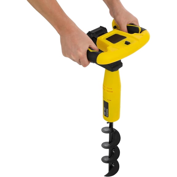 20V Electric Post Hole Digger with Reverse Function and Drill Bit 11.8"L x3"W, Portable Cordless Earth Auger 2000mAh Battery Powered for Tree Planting Fence Post Hole Digging Garden Farmland