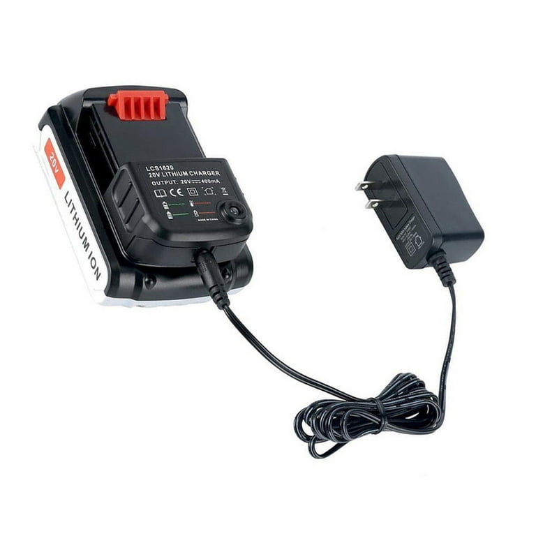 Black & Decker Battery Charger, 20V LCS1620 Lithium Battery Charger for All  Black & Decker LB20 LBX20 LBX4020 