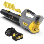 Tcisa 20V Cordless Leaf Blower with 4000mAh Battery and Charger, Lightweight Handheld Leaf Blower Cordless, 450CFM 160MPH Power for Yard, Lawn, Garage & Garden