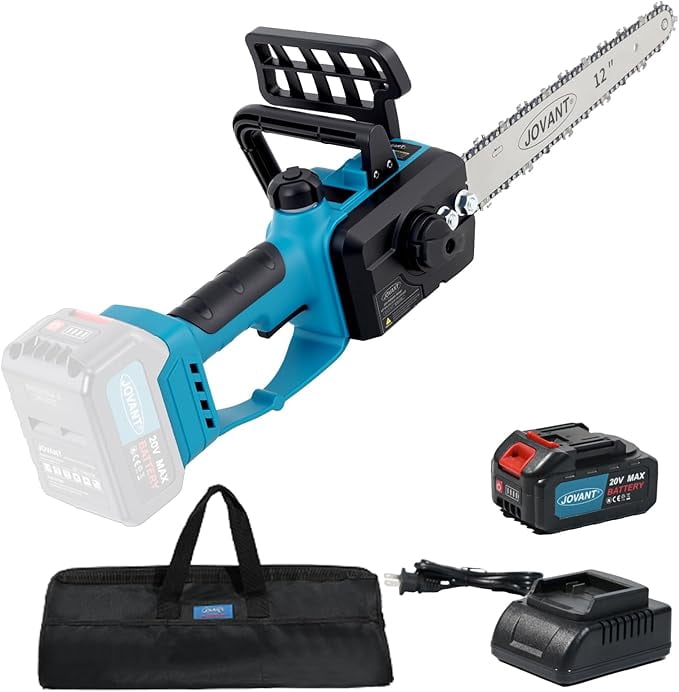 20V MAX Chainsaw with 1*Max20V-4Ah Battery&Charger,Cordless Chainsaw Cordless with 12inch Bar,Battery Chain Saw for Garden,Home and Tree Felling Tree