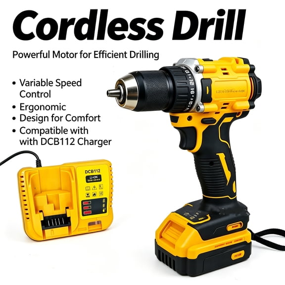20V MAX Compact Brushless Drill Driver, 5.88-Inch Head Length, 1650 RPM, 404 UWO, 1/2-Inch Keyless Chuck, 2-Speed Transmission, LED Light, 2.0Ah Battery & Charger Included*