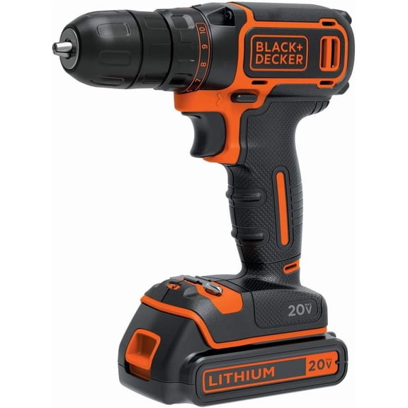 20V MAX Cordless Drill/Driver Kit with Battery, Charger, and Double Ended Bit (BDCDD120C)