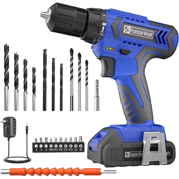 20V MAX Cordless Drill Set,Power Drill Kit with Lithium-Ion and charger ...