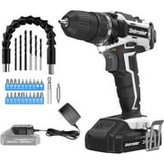 20V MAX Cordless Drill Set, Power drill kit with Lithium-Ion and charger,3/8 inches Keyless Chuck, Electric Drill with Variable Speed, LED and 29pcs Drill Bits (BCDK-29)