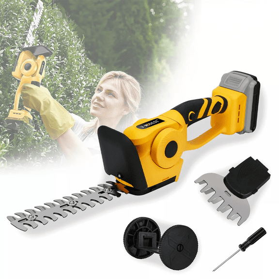 20V MAX Cordless Hedge Trimmer for DE-Walt - 2-in-1 Grass Cutter & Shears, Handheld Shrub Trimmer, 1800RPM (No Battery)