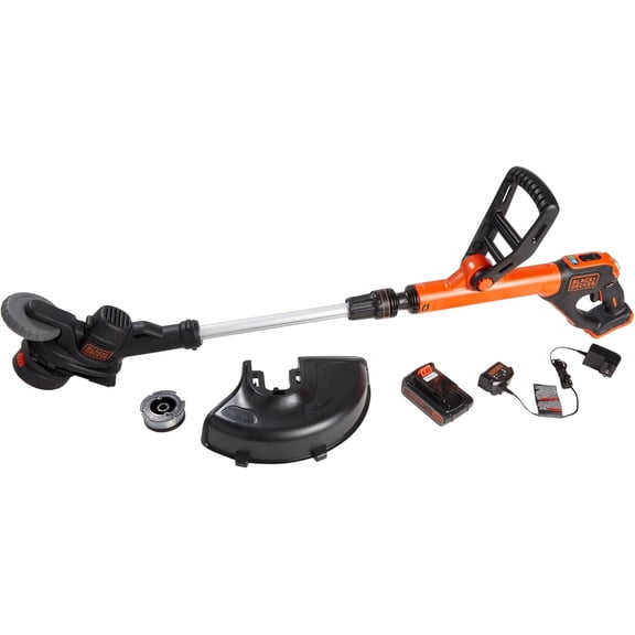 20V MAX Cordless String Trimmer and Edger with Spool, Battery and Charger Included, 2 Speed, 12 Inch (LST522)
