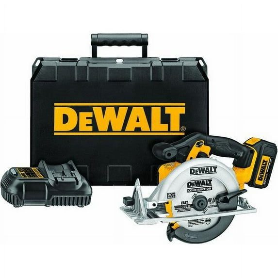 DEWALT 20V Max Lithium-Ion Circular Saw - Brushless, 6.5 In Blade, 3700 RPM, Lightweight - Yellow