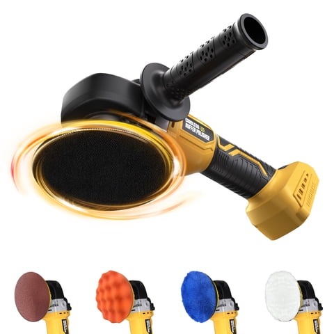 Brushless Rotary Buffer Polisher Kit for DeWalt 20V Battery, 6" & 7" Dual Pad Versatility, 6 Variable Speed Cordless Car Detailer (Tool Only, No Battery)