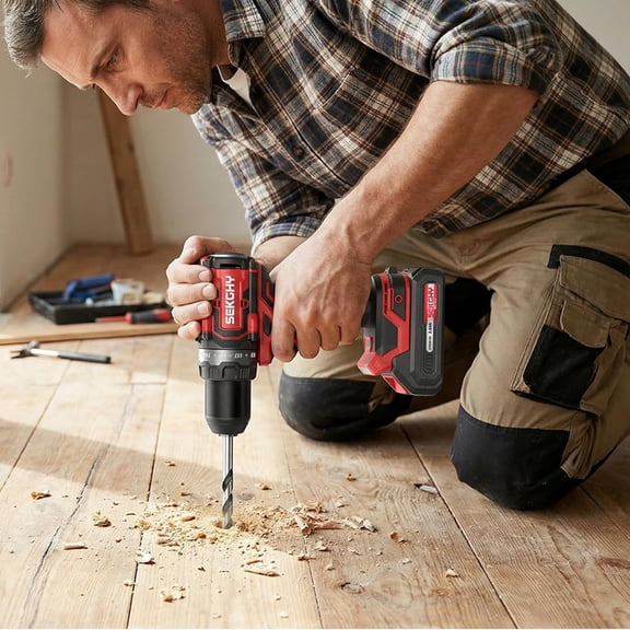 20V Power Drill Drivers, 70N.m High Torque, with LED Light, 26-Piece Accessory Set, 2 Batteries Fast Charger Included for Wood Metal Drilling Electric drill set