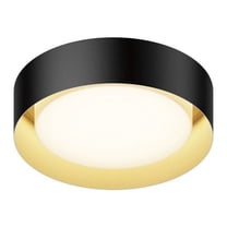 20W 1 Led Flush Mount-3.5 Inches Tall And 13 Inches Wide-Black/Gold Finish Et2 Lighting E51010-Bkgld