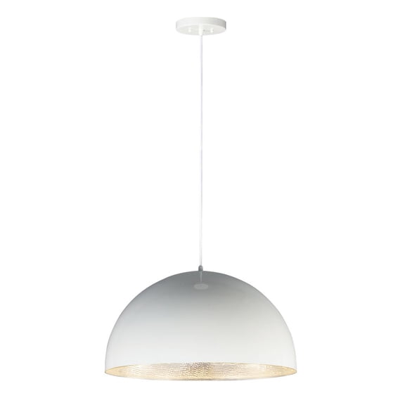 -20W 1 Led Pendant-24 Inches Wide By 13 Inches High-Gloss White/Aluminum Finish Et2 Lighting E24904-Gwal